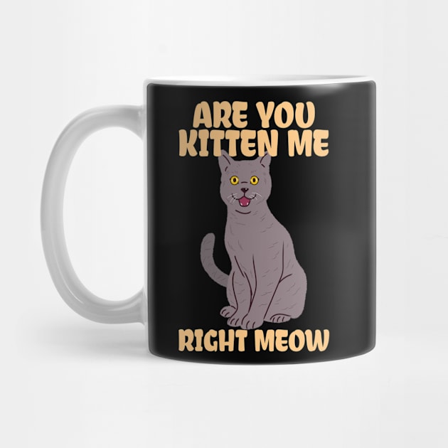 are you kitten me right meow cat kitting kidding by auviba-design